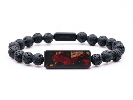 Lava Bead ResinArt Bracelet - Patrick (Red, 747548) For Sale