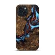 iPhone 15 Wood Live Edge Phone Case - Tomas (Teal & Gold, 747480) Cheap