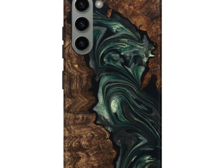 Galaxy S23 Plus Wood Live Edge Phone Case - Ezra (Green, 747497) Online Hot Sale