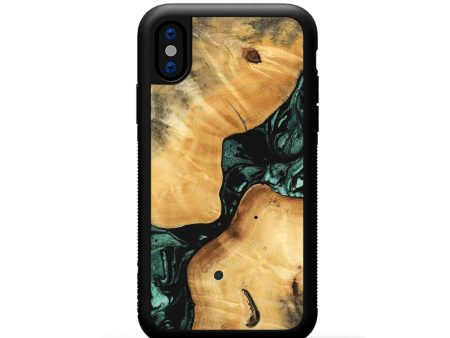 iPhone Xs Wood Phone Case - Casper (Green, 747413) Fashion