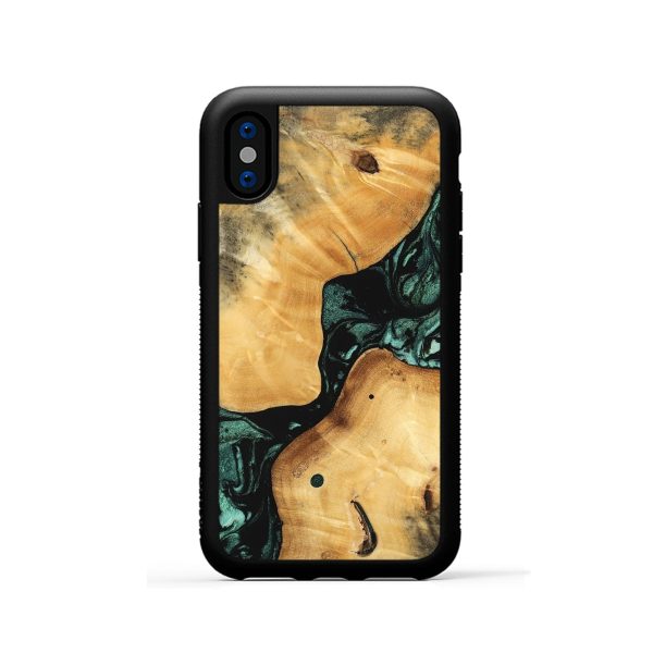 iPhone Xs Wood Phone Case - Casper (Green, 747413) Fashion