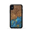 iPhone Xs Wood Phone Case - Ara (Teal & Gold, 747470) Hot on Sale