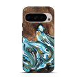 Pixel 9 Pro Wood Live Edge Phone Case - Kaia (Teal & Gold, 747487) Online