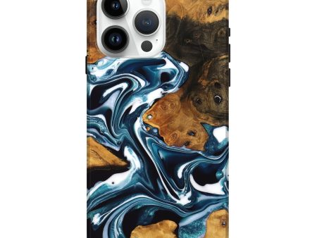 iPhone 15 Pro Max Wood Live Edge Phone Case - Adriana (Blue, 747504) Fashion