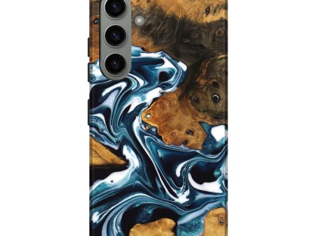 Galaxy S24 Plus Wood Live Edge Phone Case - Adriana (Blue, 747504) For Sale