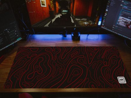 Red Black Damascus Mousepad For Cheap