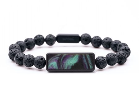 Lava Bead ResinArt Bracelet - Aaron (Purple, 747531) For Discount