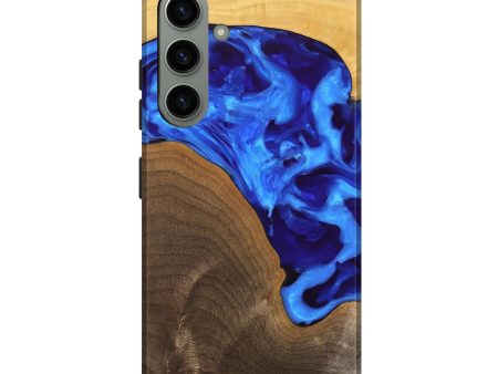 Galaxy S24 Plus Wood Live Edge Phone Case - Jadiel (Blue, 747498) Fashion