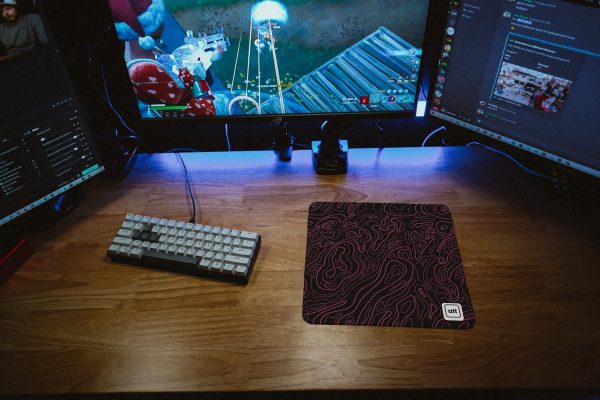 Pink Black Damascus Mousepad For Discount