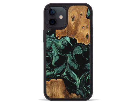 iPhone 12 mini Wood Phone Case - Zakai (Green, 747430) on Sale