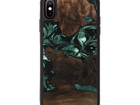 iPhone Xs Max Wood Phone Case - Jamir (Green, 747436) Online