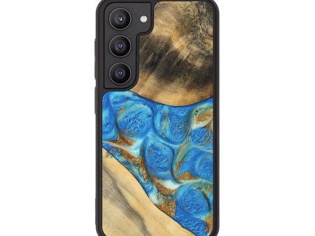 Galaxy S23 Wood Phone Case - Jaquan (Teal & Gold, 747409) Cheap