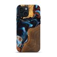 iPhone 15 Wood Live Edge Phone Case - Willard (Teal & Gold, 747496) Online