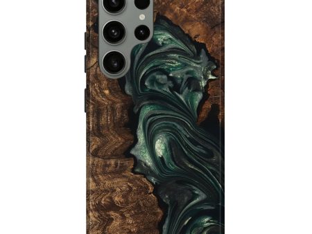 Galaxy S23 Ultra Wood Live Edge Phone Case - Ezra (Green, 747497) Online Sale