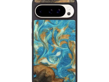 Pixel 9 Pro Wood Phone Case - Ava (Teal & Gold, 747427) Sale