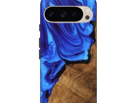 Pixel 9 Pro Wood Live Edge Phone Case - Ashlie (Blue, 747482) Online now