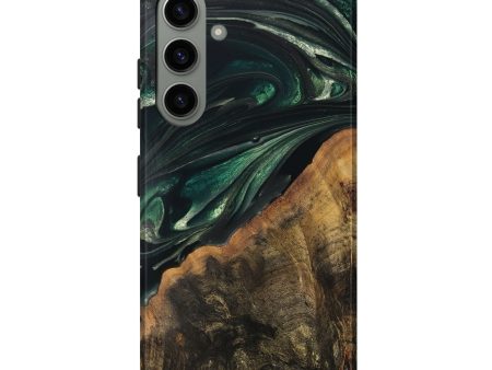 Galaxy S24 Plus Wood Live Edge Phone Case - Javion (Green, 747483) Online