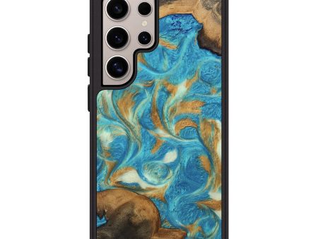 Galaxy S25 Ultra Wood Phone Case - Ava (Teal & Gold, 747427) For Cheap