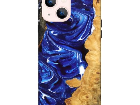 iPhone 14 Plus Wood Live Edge Phone Case - Marnie (Blue, 747506) Online now