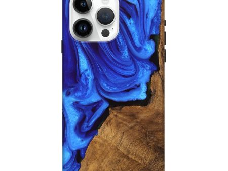 iPhone 15 Pro Max Wood Live Edge Phone Case - Ashlie (Blue, 747482) Fashion