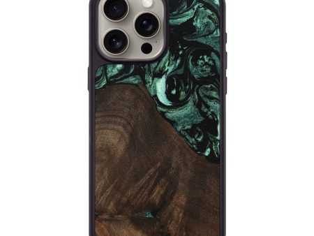 iPhone 15 Pro Max Wood Phone Case - Brittny (Green, 747416) Online now