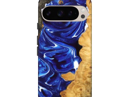 Pixel 9 Wood Live Edge Phone Case - Marnie (Blue, 747506) Supply