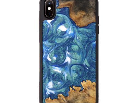 iPhone Xs Max Wood Phone Case - Lum (Blue, 747459) Online Hot Sale