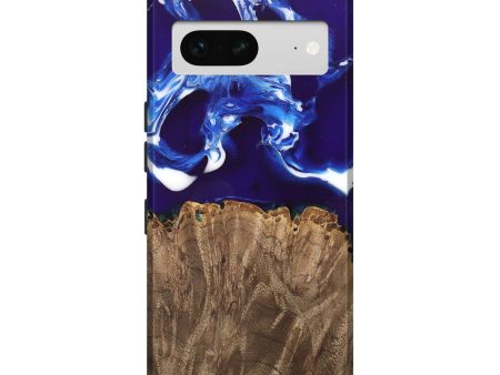 Pixel 7 Wood Live Edge Phone Case - Alisa (Blue, 747501) Cheap