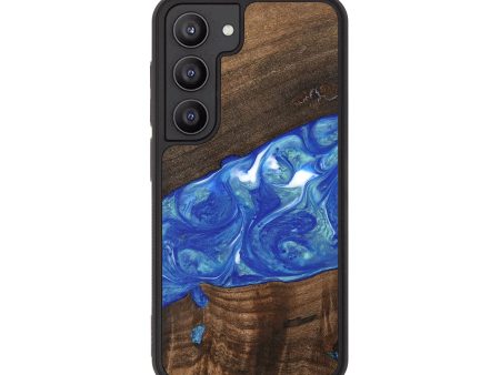 Galaxy S23 Wood Phone Case - Daron (Blue, 747478) on Sale