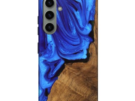 Galaxy S24 Plus Wood Live Edge Phone Case - Ashlie (Blue, 747482) For Sale