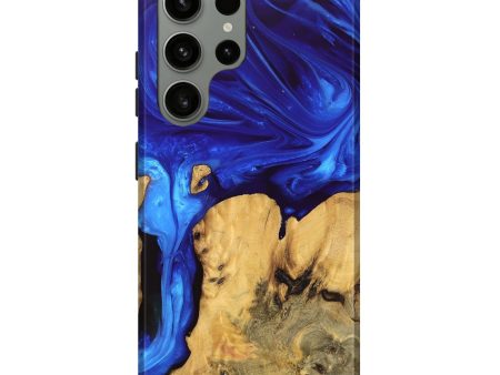 Galaxy S23 Ultra Wood Live Edge Phone Case - Lyndon (Blue, 747491) Cheap