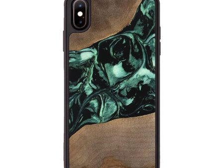 iPhone Xs Max Wood Phone Case - Gary (Green, 747414) Discount