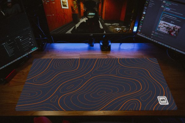 Blue Orange Damascus Mousepad Online