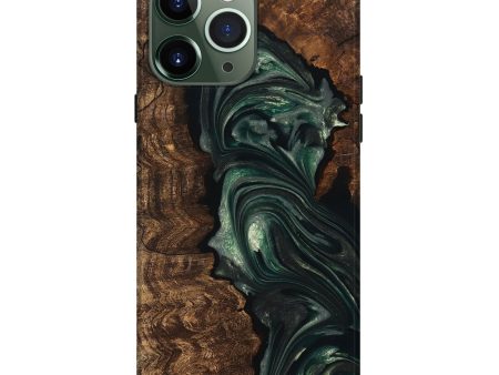 iPhone 13 Pro Max Wood Live Edge Phone Case - Ezra (Green, 747497) Supply