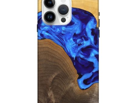 iPhone 15 Pro Max Wood Live Edge Phone Case - Jadiel (Blue, 747498) Discount