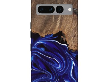 Pixel 7 Pro Wood Live Edge Phone Case - Maximo (Blue, 747486) Sale