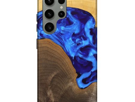 Galaxy S23 Ultra Wood Live Edge Phone Case - Jadiel (Blue, 747498) Supply