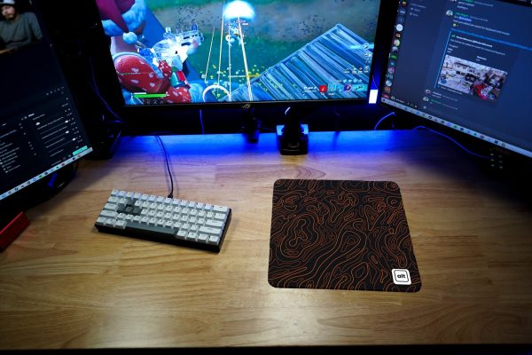 Orange Black Damascus Mousepad Supply