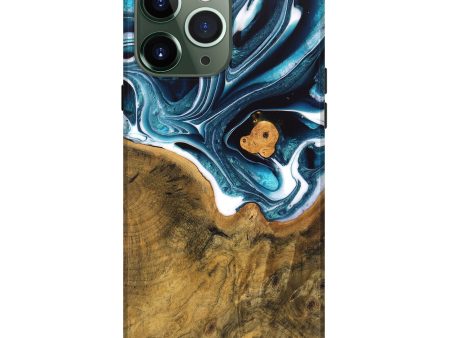 iPhone 13 Pro Max Wood Live Edge Phone Case - Ben (Blue, 747508) For Cheap