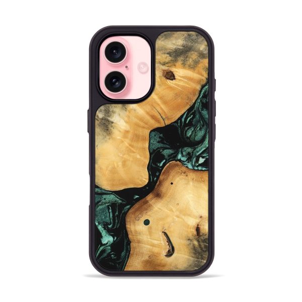 iPhone 16 Wood Phone Case - Casper (Green, 747413) Online Hot Sale