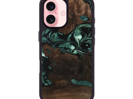 iPhone 16 Wood Phone Case - Jamir (Green, 747436) on Sale