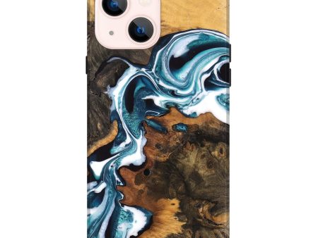 iPhone 14 Plus Wood Live Edge Phone Case - Vaughn (Blue, 747493) Supply