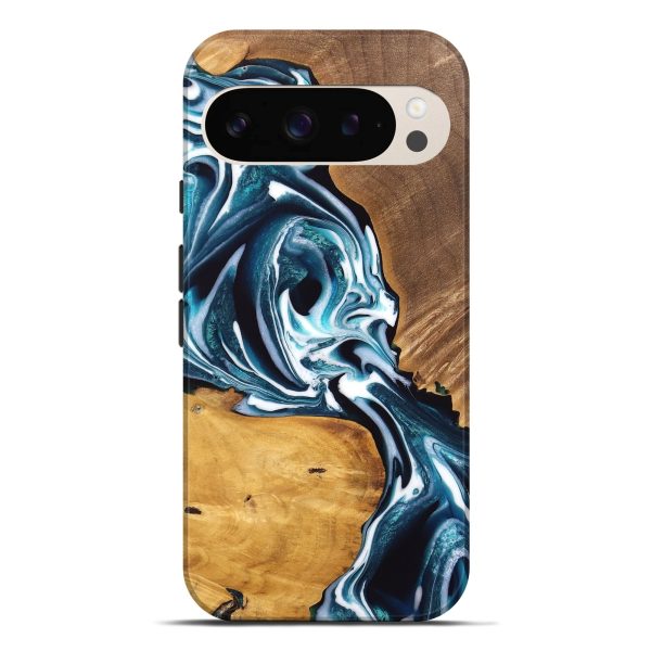 Pixel 9 Pro XL Wood Live Edge Phone Case - Cecelia (Blue, 747507) For Discount