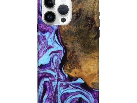 iPhone 15 Pro Max Wood Live Edge Phone Case - Ivette (Purple, 747500) For Cheap