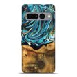 Pixel 7 Pro Wood Live Edge Phone Case - William (Teal & Gold, 747509) Online Sale