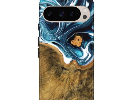 Pixel 9 Wood Live Edge Phone Case - Ben (Blue, 747508) Online