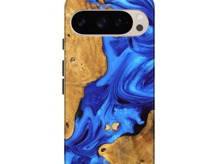 Pixel 9 Wood Live Edge Phone Case - Luann (Blue, 747481) For Cheap