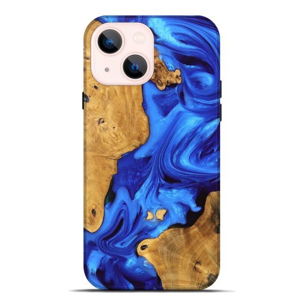 iPhone 14 Plus Wood Live Edge Phone Case - Luann (Blue, 747481) For Sale