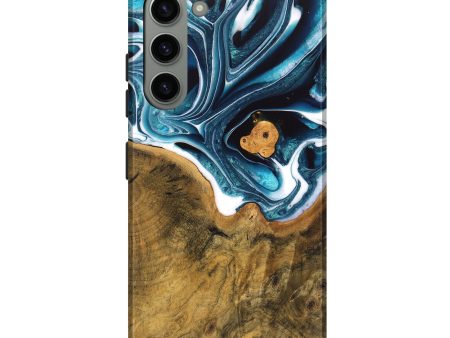 Galaxy S23 Plus Wood Live Edge Phone Case - Ben (Blue, 747508) on Sale