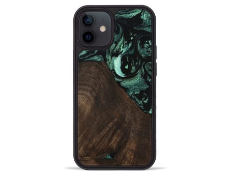 iPhone 12 mini Wood Phone Case - Brittny (Green, 747416) Online